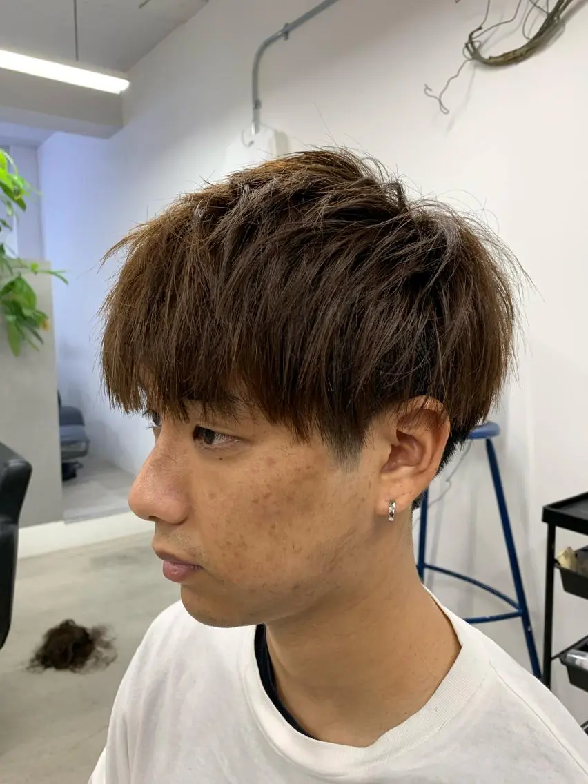 ショート カラー アッシュ 中村 靖彬のヘアスタイル