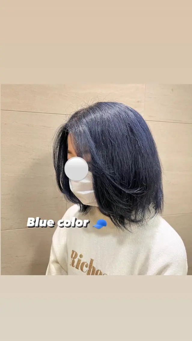 ショート カラー ブルーカラー 茅ヶ崎パーマ特化/ スパイラル/ハルキのヘアスタイル
