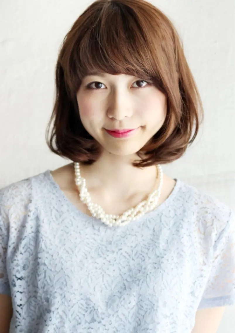 ミディアム ボブ 桑名 淳のヘアスタイル