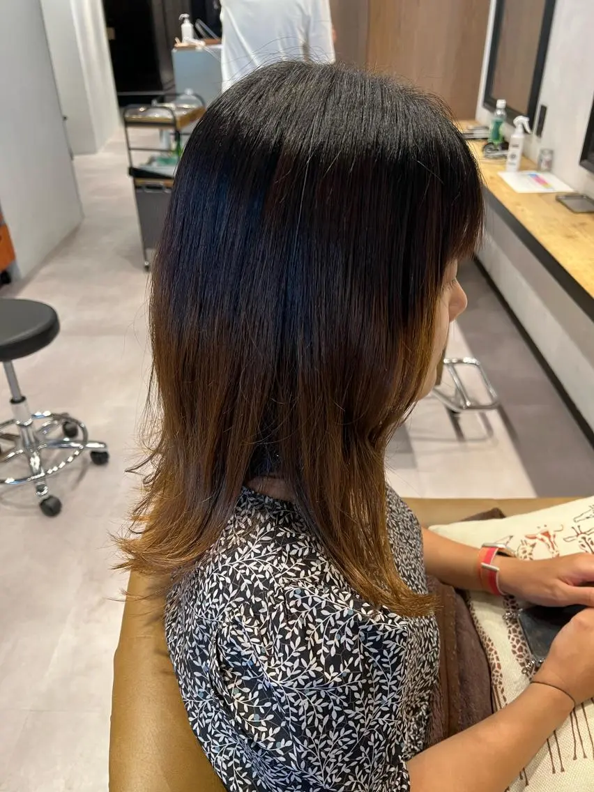 セミロング 菅 康志のヘアスタイル