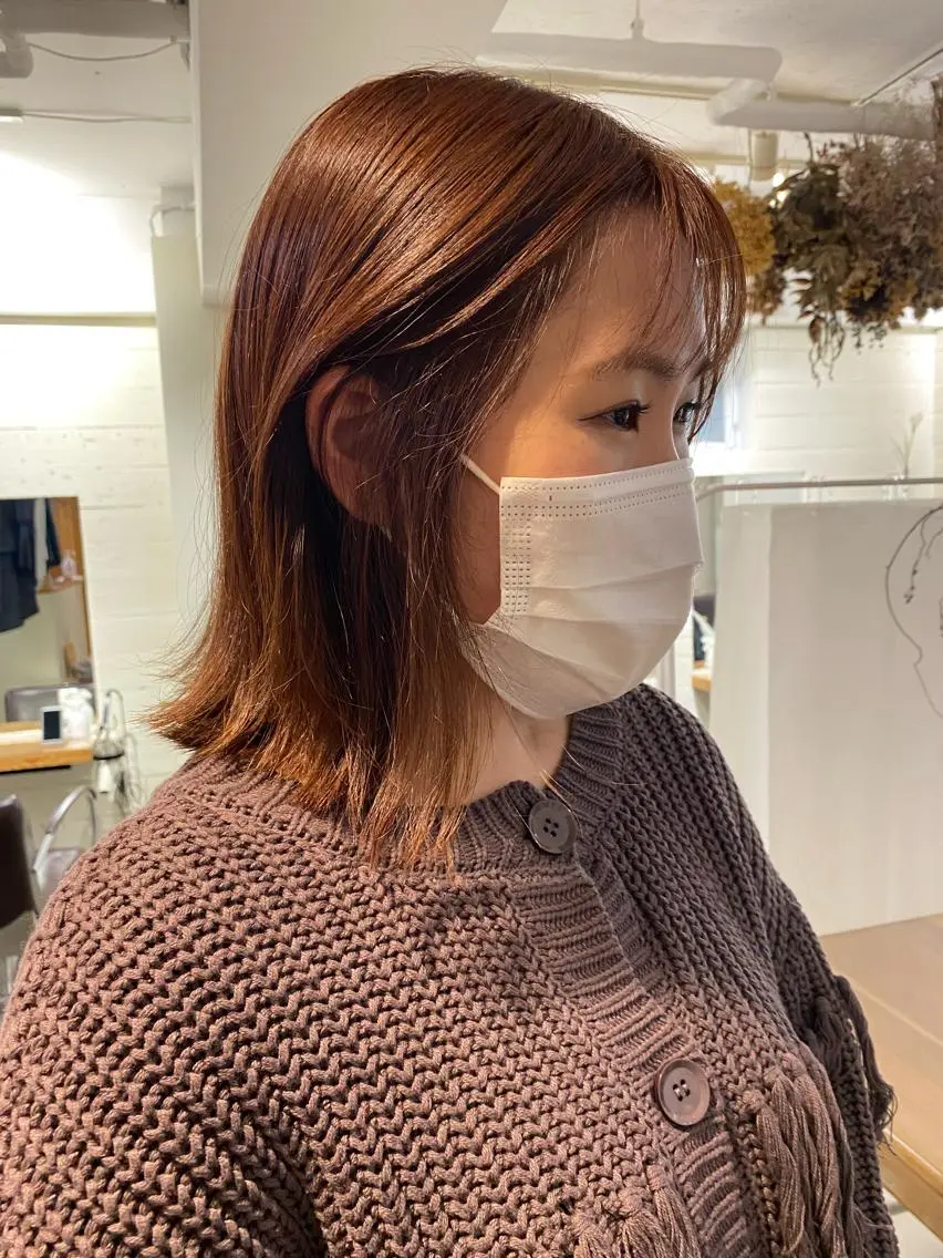 ミディアム カラー ヘアアレンジ マツエク・マツパ レイヤー🌟艶カラー 🕊まやのヘアスタイル