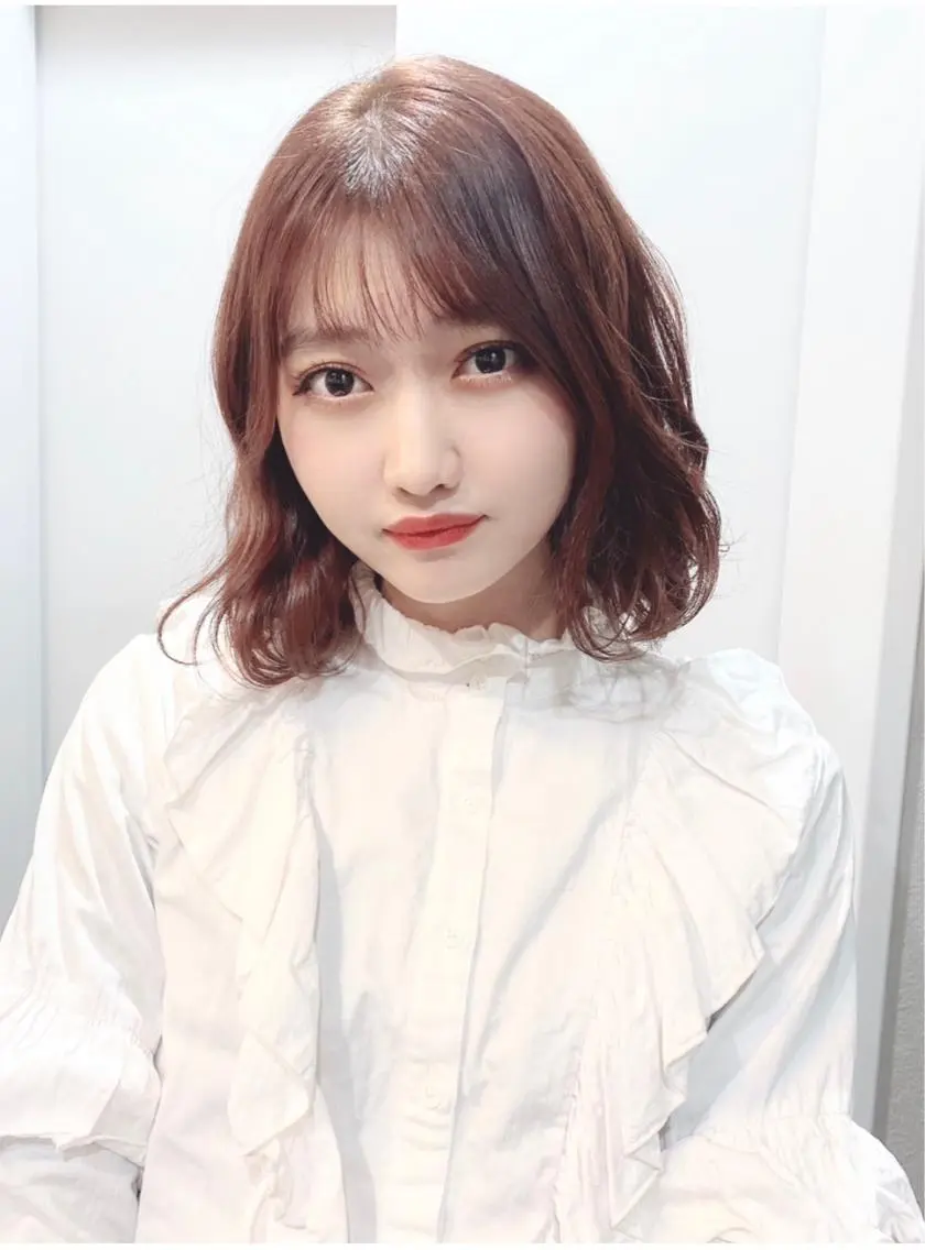 ミディアム パーマ ミディアムパーマ moanin モーニンのヘアスタイル
