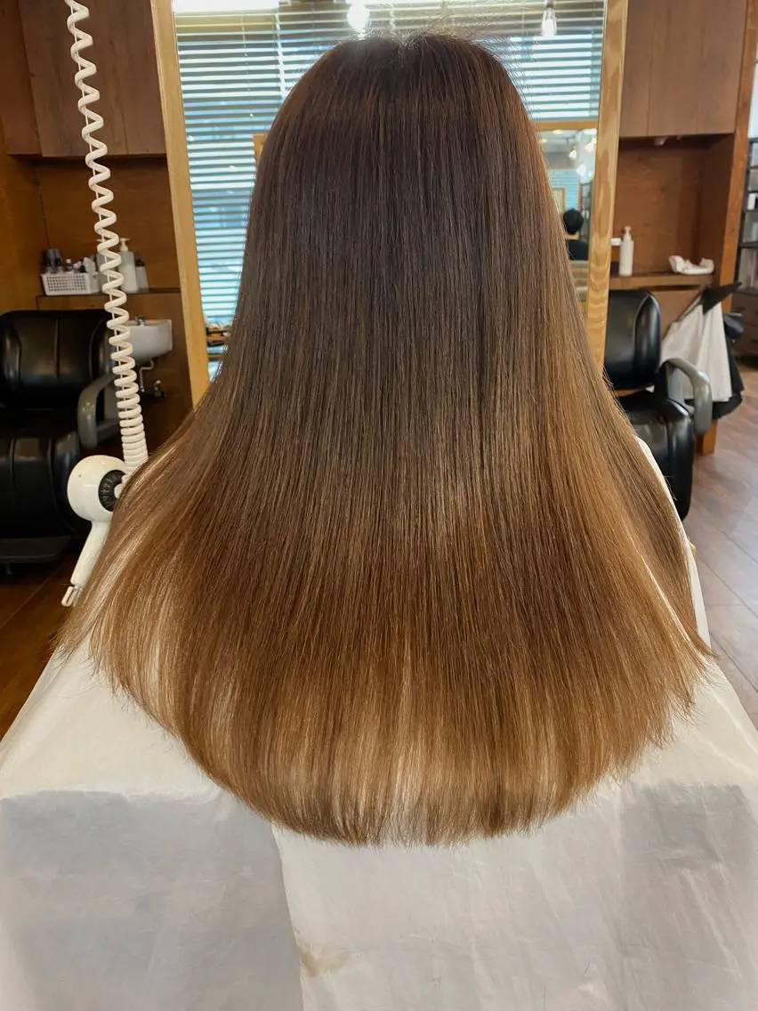 ロング 縮毛矯正 千 田のヘアスタイル