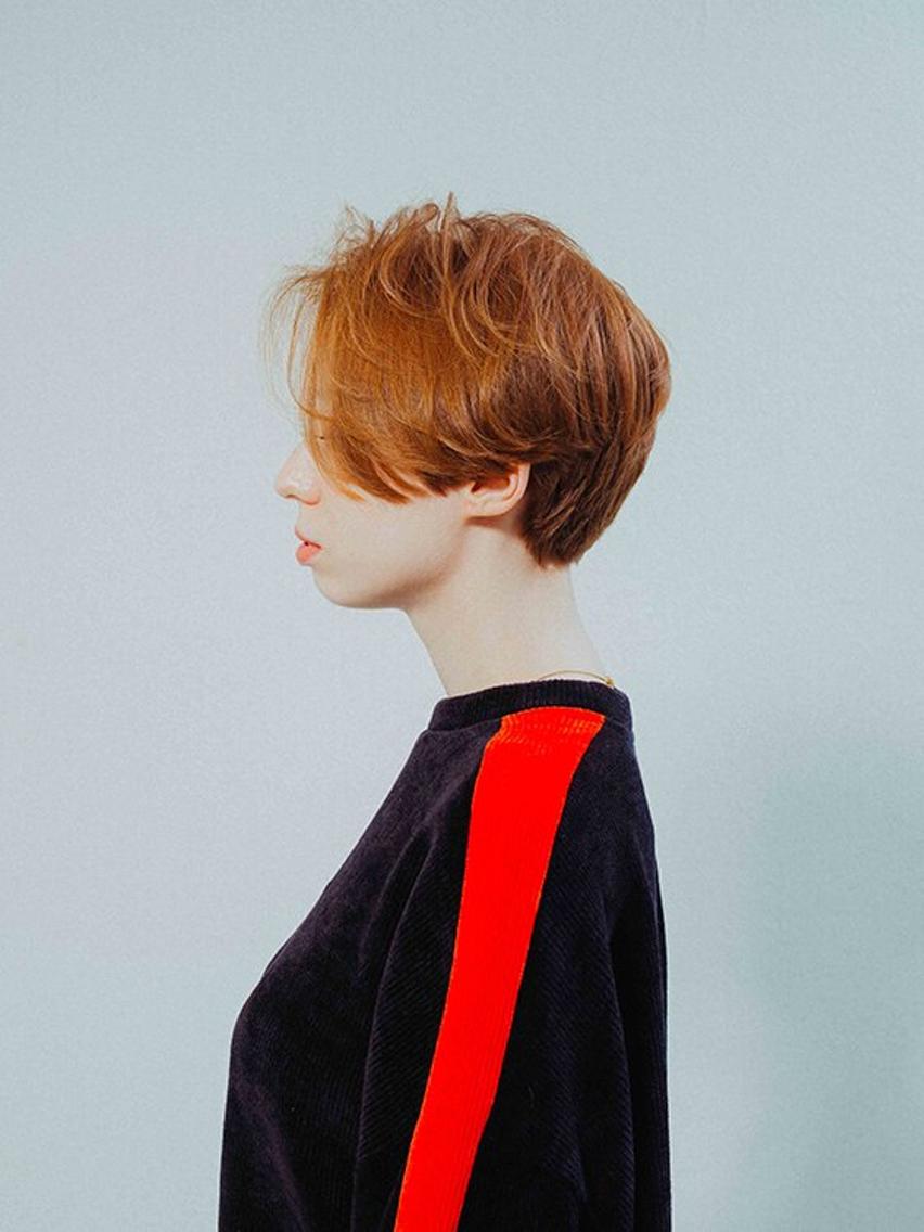 ミディアム カラー ベージュカラー ハイトーンカラー オレンジ オレンジベージュ ボブ トップスタイリスト ✨KIRIKA中野✨のヘアスタイル