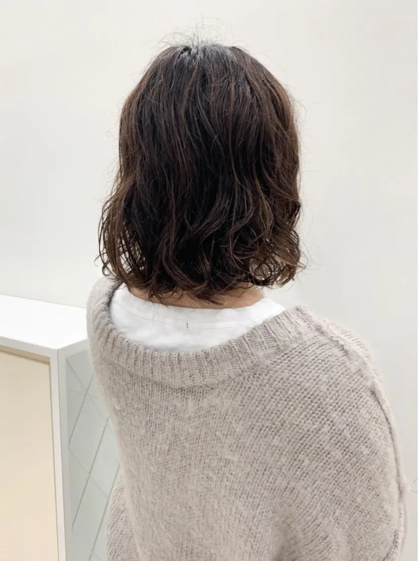 ミディアム カラー パーマ ヘアアレンジ メンズ ミディアムパーマ メンズパーマ ボブ 似合わせパーマ/ kazuのヘアスタイル