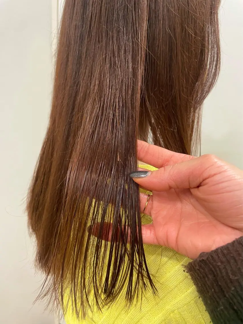 ロング カラー パーマ ヘアアレンジ ヘアカラー 縮毛矯正 トリートメント くびれレイヤー/艶 カラー　MADOKAのヘアスタイル