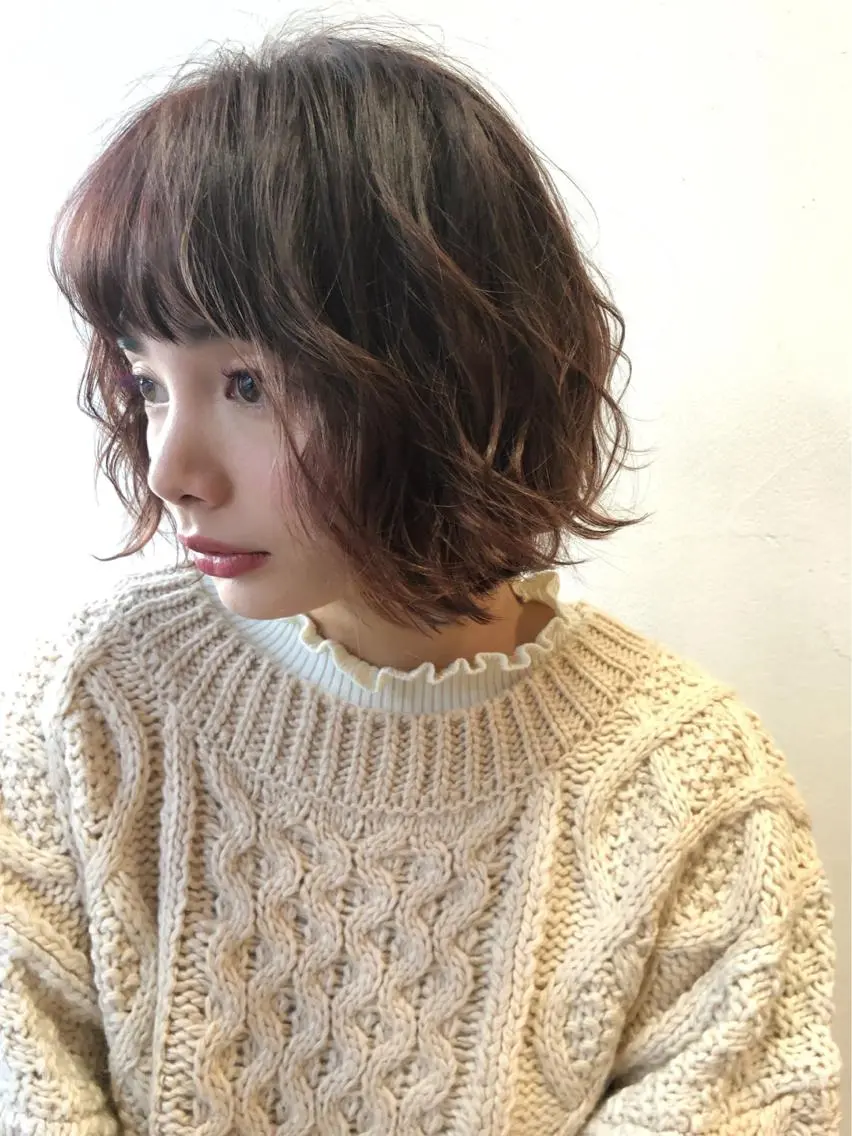 ショート カラー ボブ メンズカット特化柏駅 徒歩3分LOUのヘアスタイル