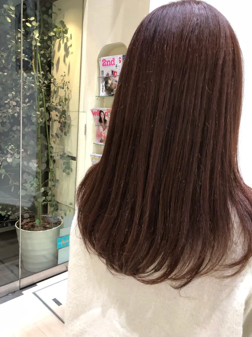 ロング カラー ヘアカラー 河原町/艶髪/西田 晴香のヘアスタイル