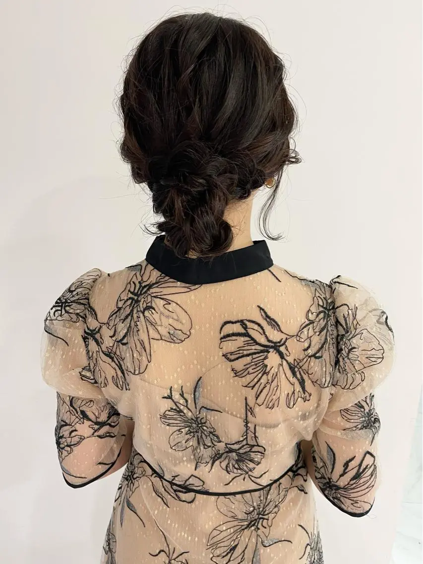 ロング ヘアアレンジ ヘアセット 岩田 萌那のヘアスタイル