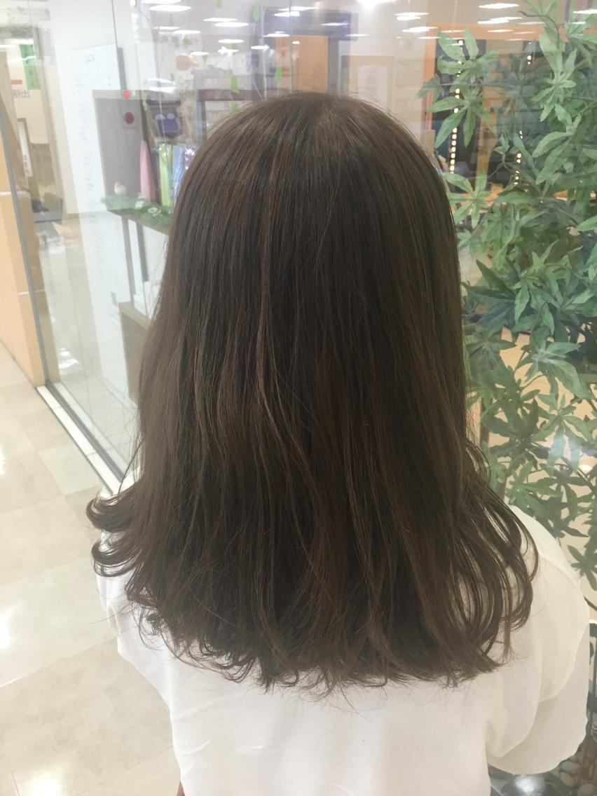 セミロング ハイライト 植田 敬太のヘアスタイル