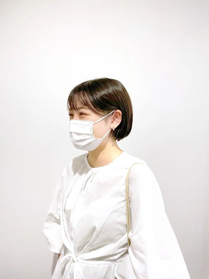 ショート カラー パーマ カット ヘアカラー 縮毛矯正 トリートメント ボブ/縮毛/レイヤー モトナリのヘアスタイル