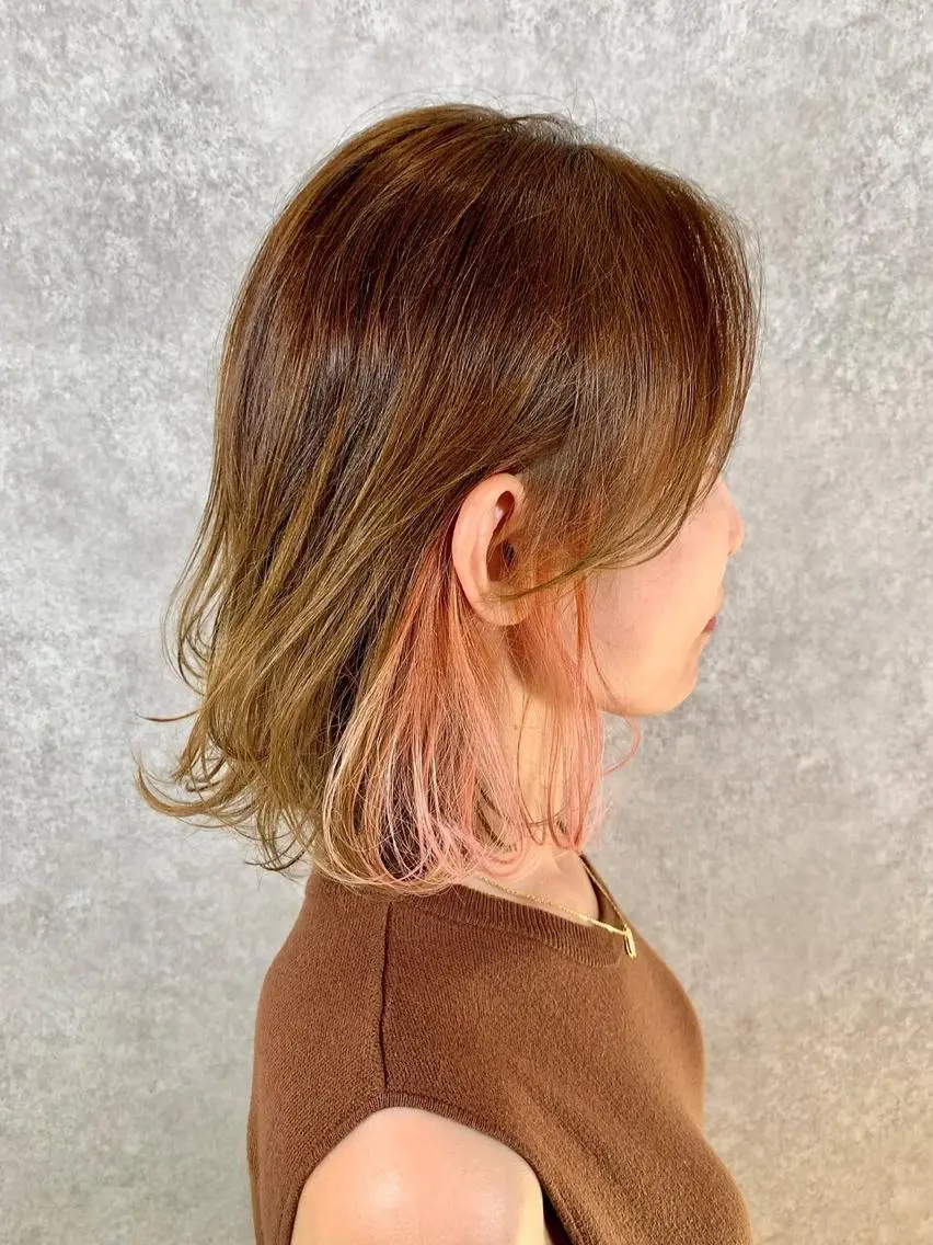ミディアム カラー カット ヘアカラー Lafesta HAIR和歌山駅前店のヘアスタイル