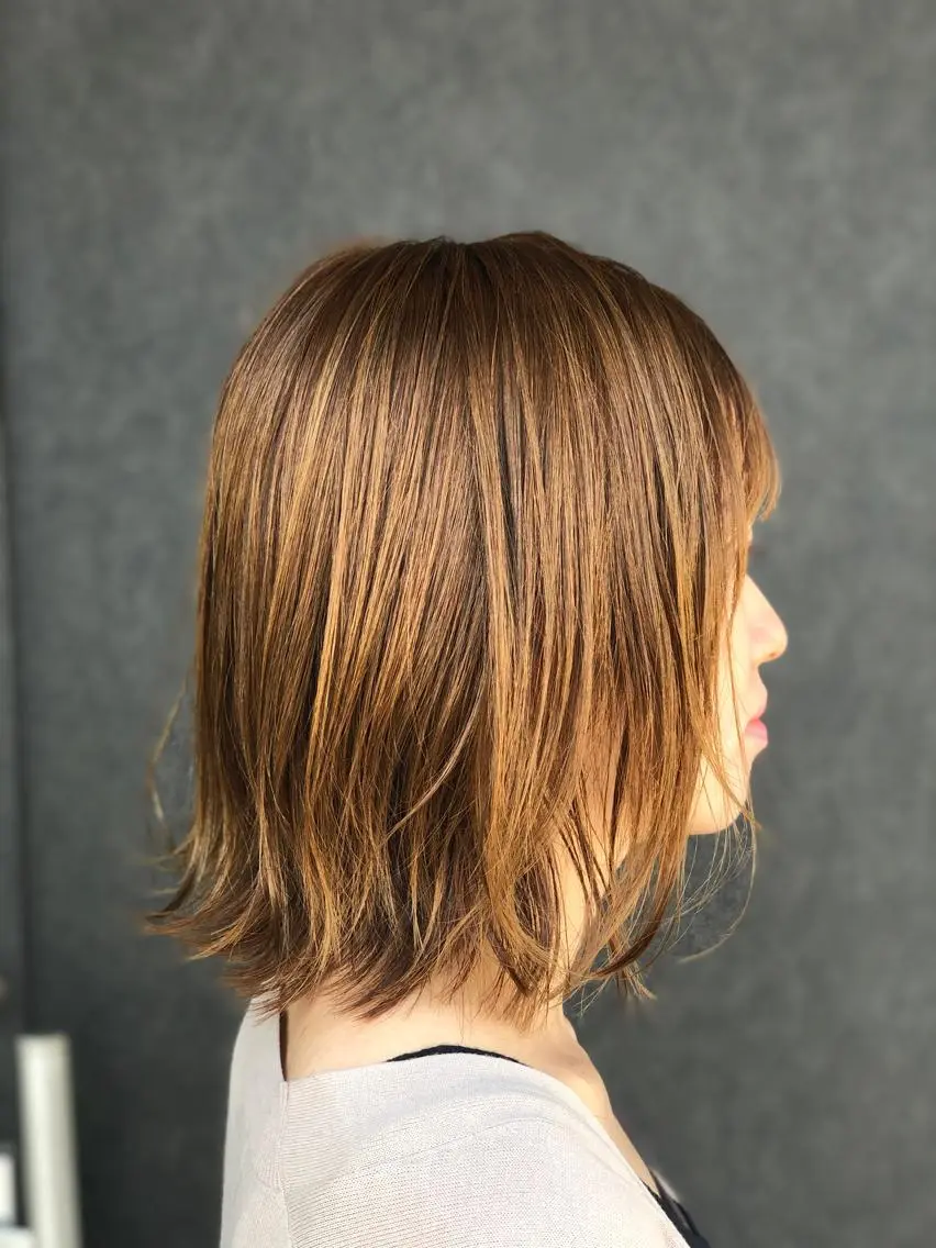 ミディアム カット ヘアカラー トリートメント 菊池 幹のヘアスタイル