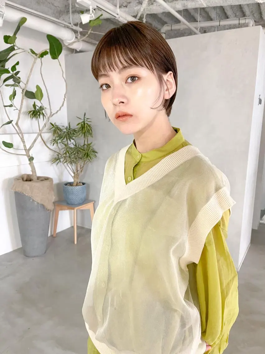 ショート カラー ショートヘア 川本 裕🌿のヘアスタイル