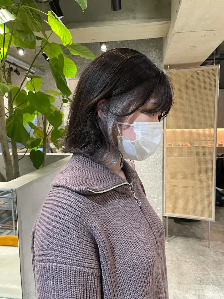 ミディアム カラー メンズブリーチ カラーhirokoのヘアスタイル