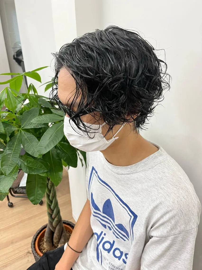 ショート カラー パーマ ヘアアレンジ メンズ ヘアカラー トリートメント 💎髪質改善特化💎 RUITOのヘアスタイル