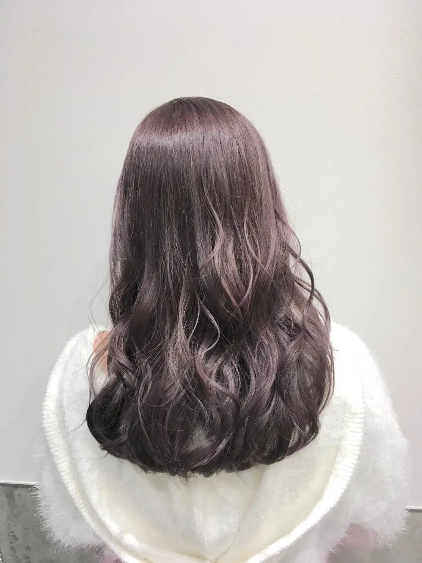 ロング カラー ラベンダーカラー ヘアカラー トリートメント ヘアセット yoshi ☆のヘアスタイル