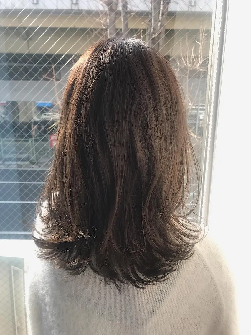 セミロング カラー ヘアカラー 柴田 祐輔のヘアスタイル