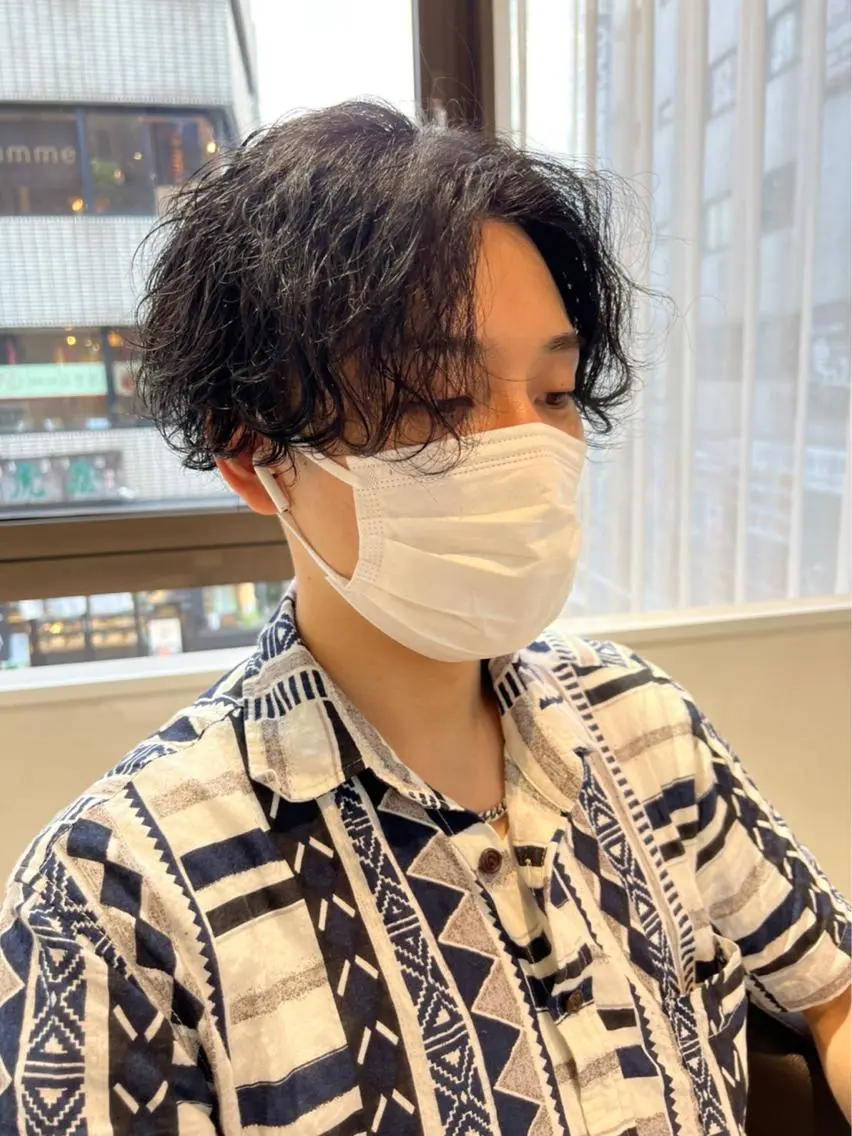 パーマ スパイラルパーマ カット ヘアカラー ショート✨ボブ スタイル田﨑大雅✂️のヘアスタイル