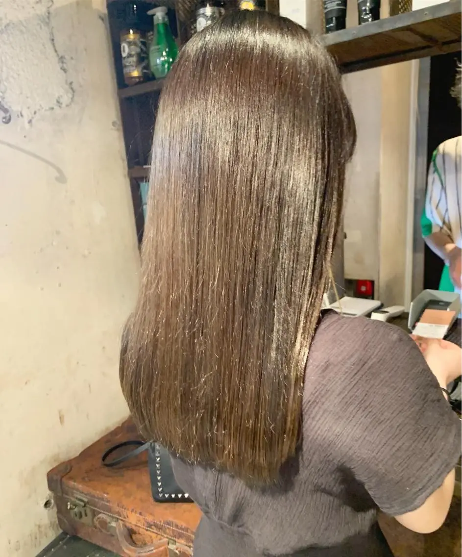セミロング 髪質改善 トリートメント 似合わせカラー🫶 小川千波のヘアスタイル