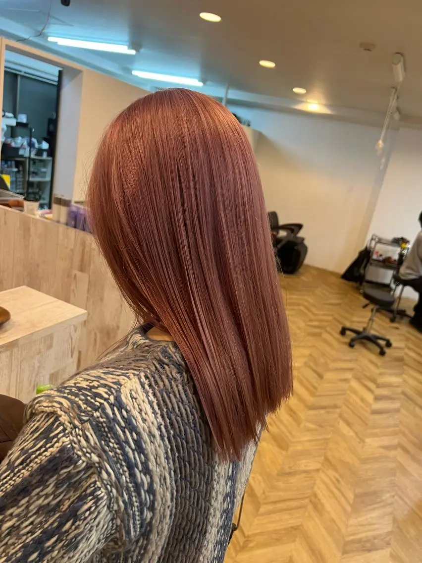 セミロング カラー ラベンダーカラー ピンクカラー ピンクラベンダー ヘアカラー トリートメント ブリーチ特化 梅田本多翔のヘアスタイル