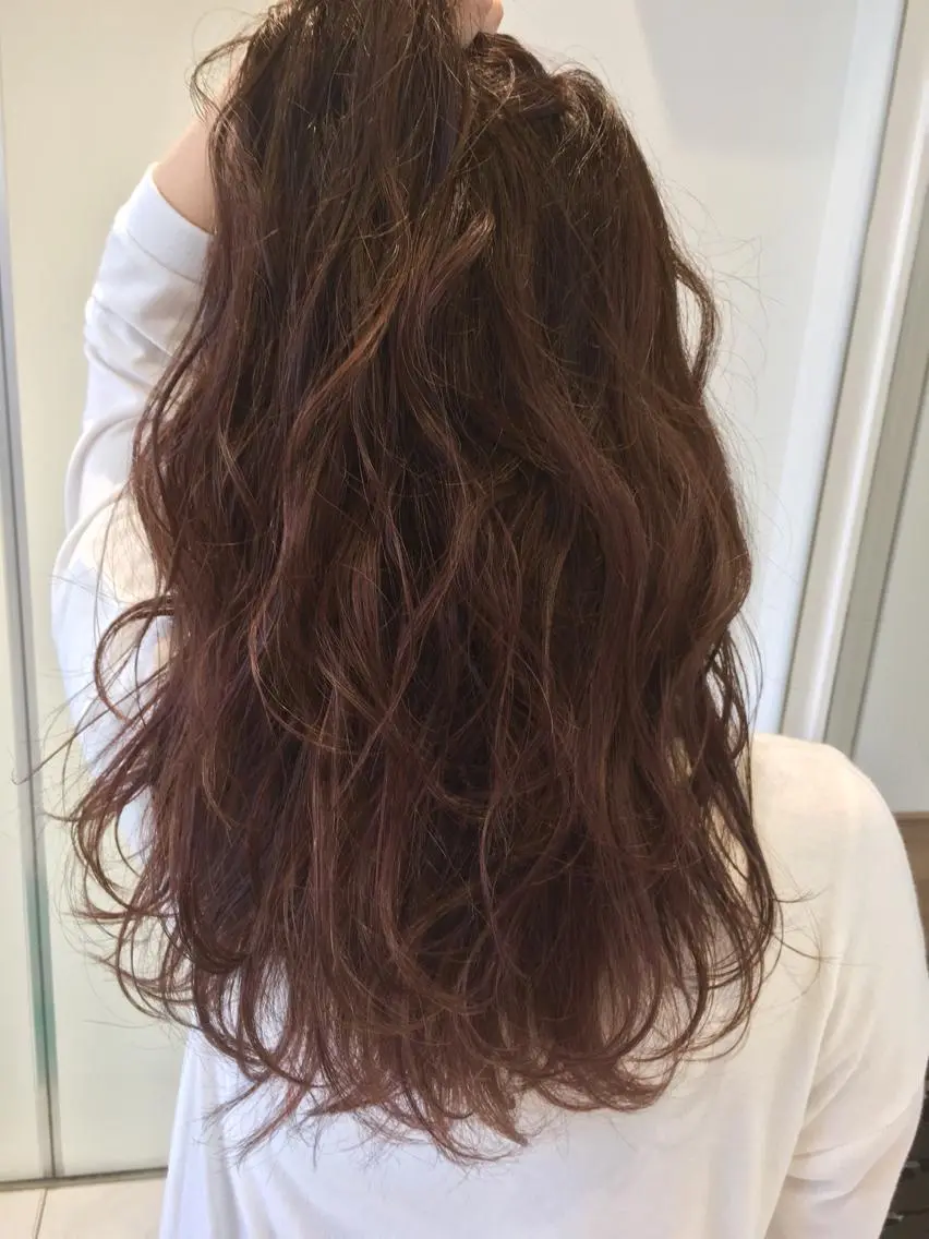セミロング カラー ピンクカラー 店長 小池アキトのヘアスタイル