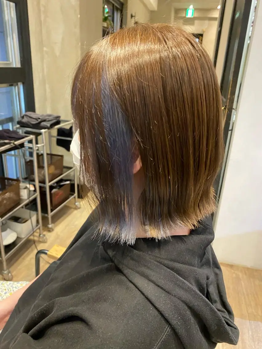 セミロング カット ヘアカラー トリートメント 新宿/顔周りカット +レイヤー=しずく♩のヘアスタイル