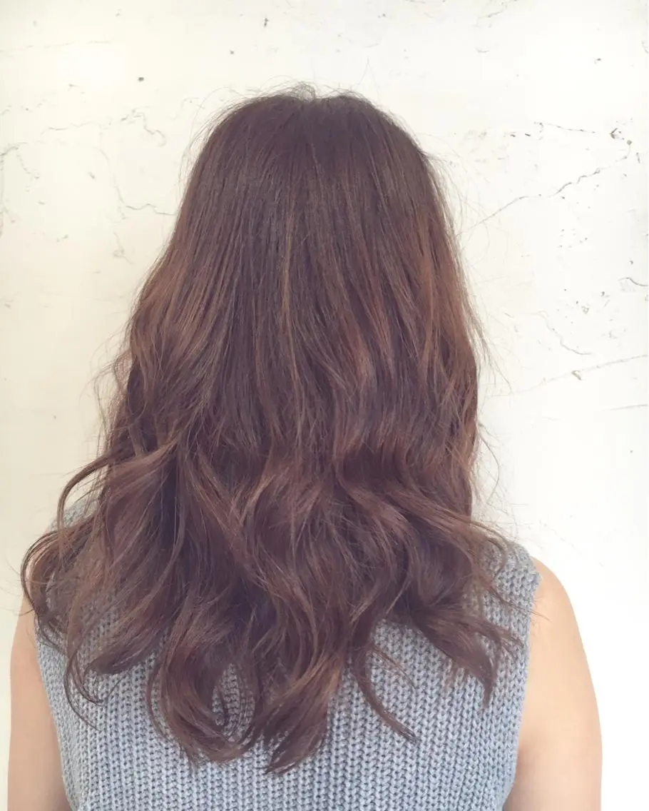 セミロング ロング カラー LoRE hair 四条河原町　西尾友里のヘアスタイル