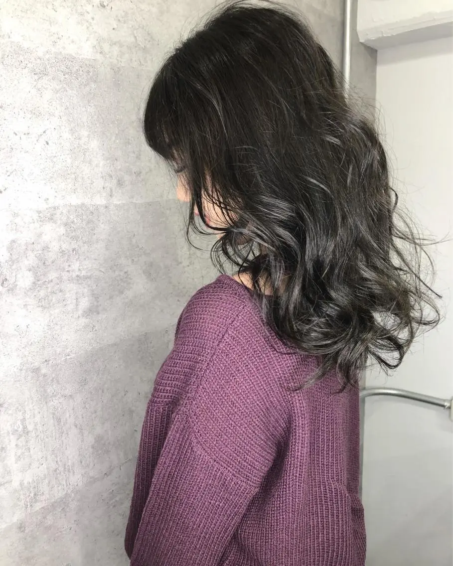 セミロング カラー 髪質改善 中川 翔のヘアスタイル