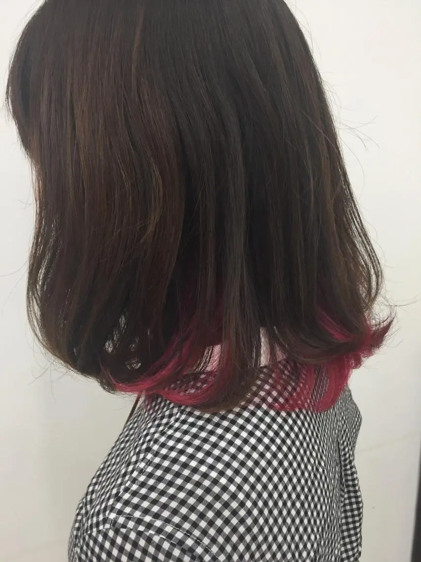 ミディアム カラー デザインカラー 岩崎 裕司のヘアスタイル