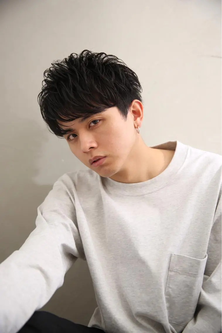 メンズ マッシュ カット ⭕️メンズパーマ⭕️ 山口 裕太郎のヘアスタイル