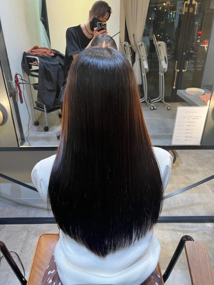 ロング カラー 髪質改善ストレート Kantaのヘアスタイル