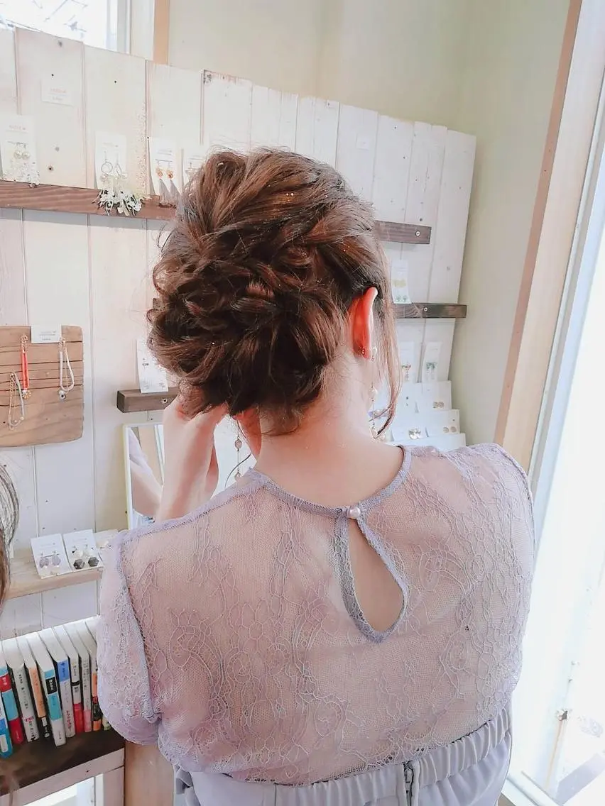ヘアアレンジ 西新美容室 ナチュラルオーブンのヘアスタイル