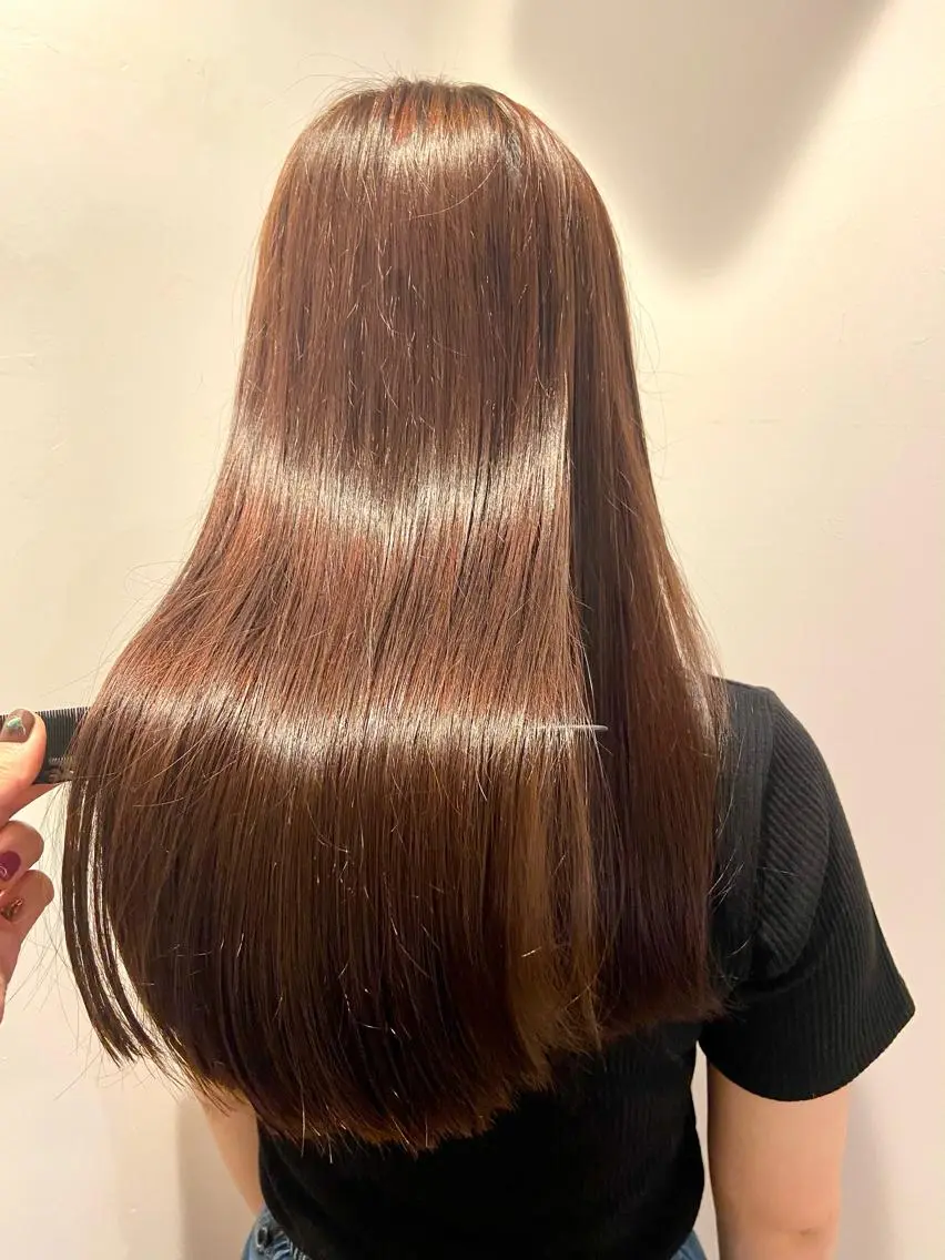 ロング 縮毛矯正 トリートメント ayumi🦖/ 似合わせカラー🤎のヘアスタイル