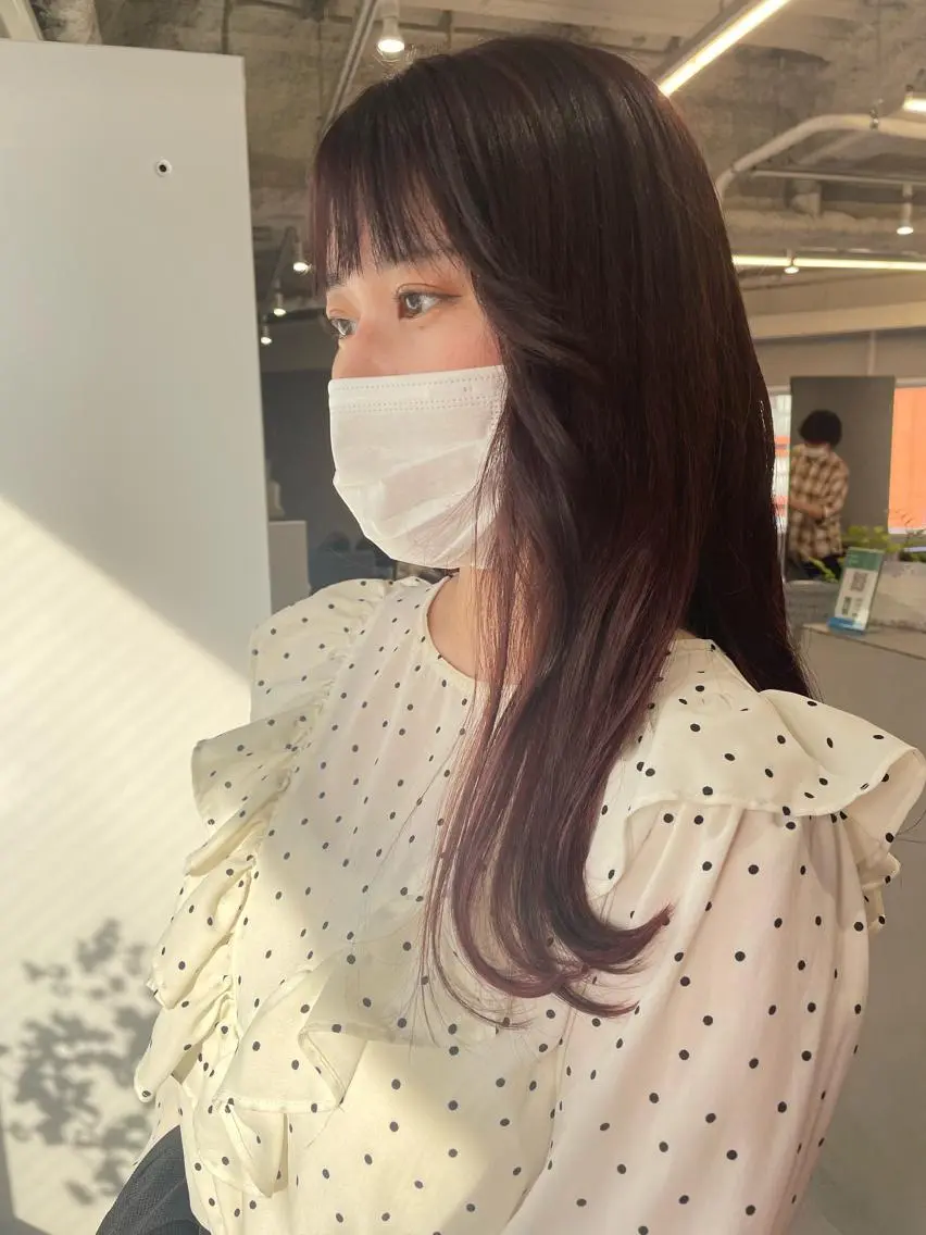 セミロング レッドブラウン yui/ layer cutのヘアスタイル