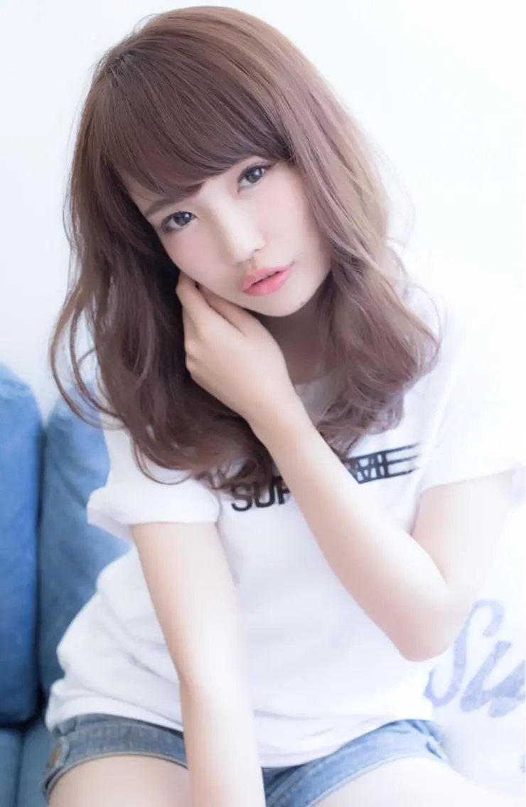 セミロング ボブ 似合わせカット 小顔カット バレイヤージュ 藤沢 髪質改善 竹内ケンゴのヘアスタイル