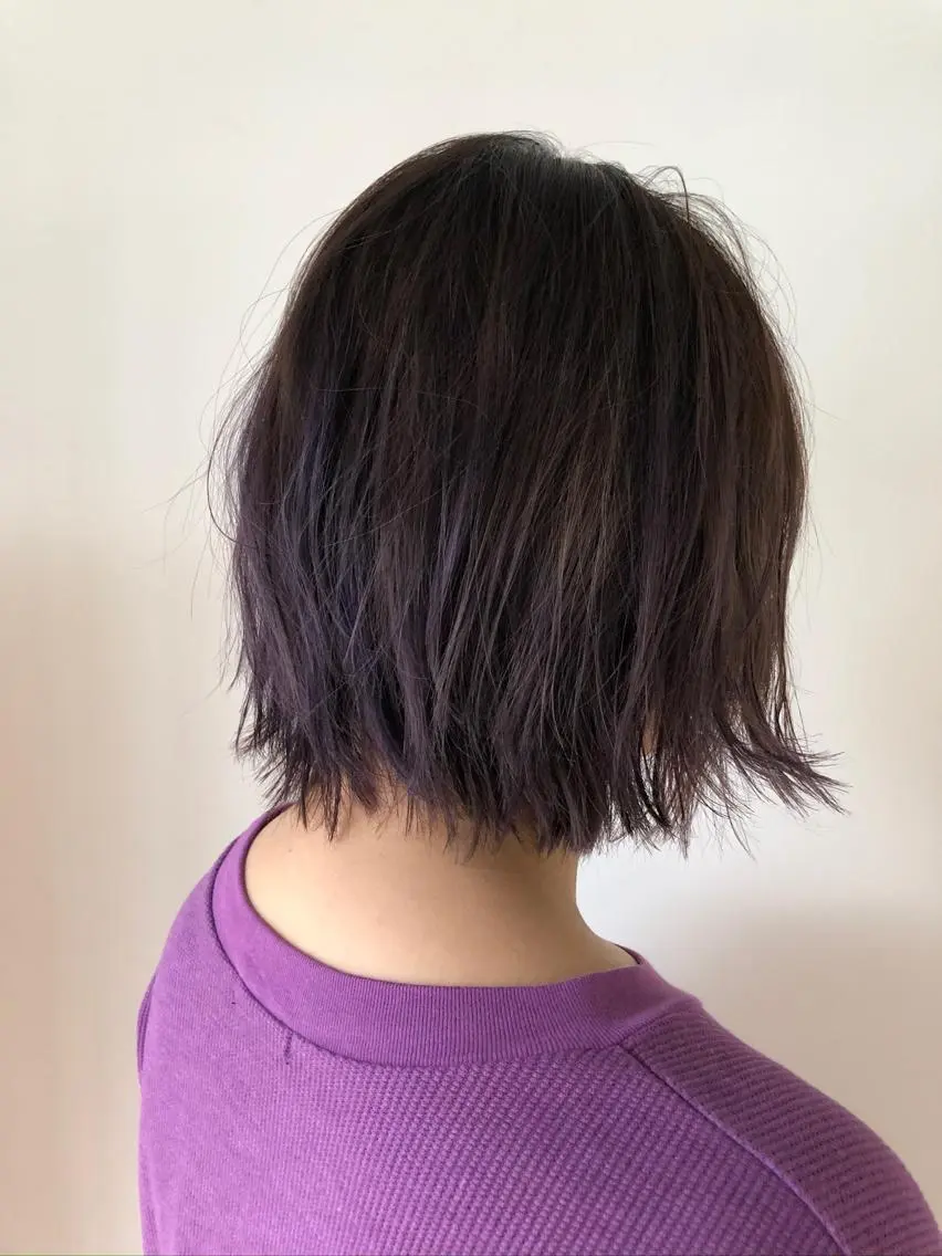 ショート ブリーチ毛矯正.髪質 改善.髪にドラマをのヘアスタイル
