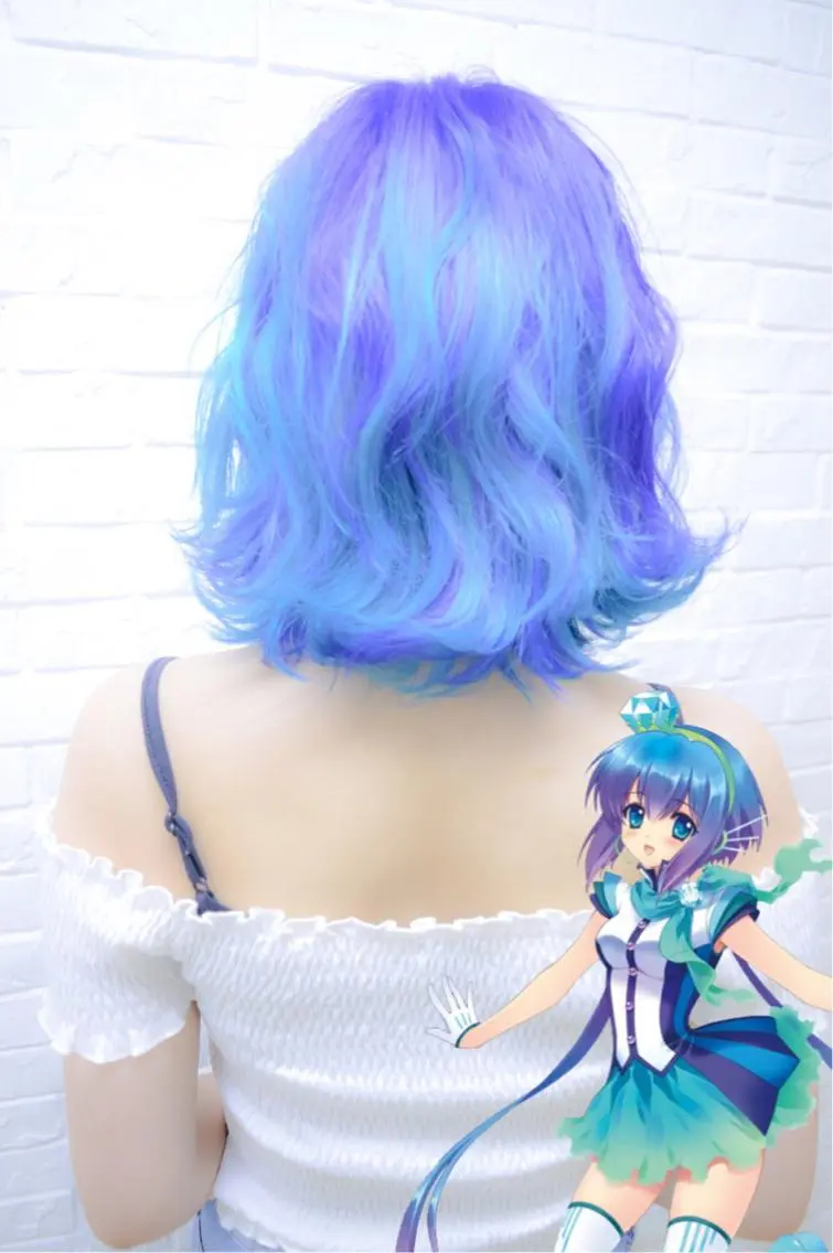 ミディアム カラー ブルーカラー メッシュ パープルカラー エクステリピート率 No.1 菊池　悠介のヘアスタイル