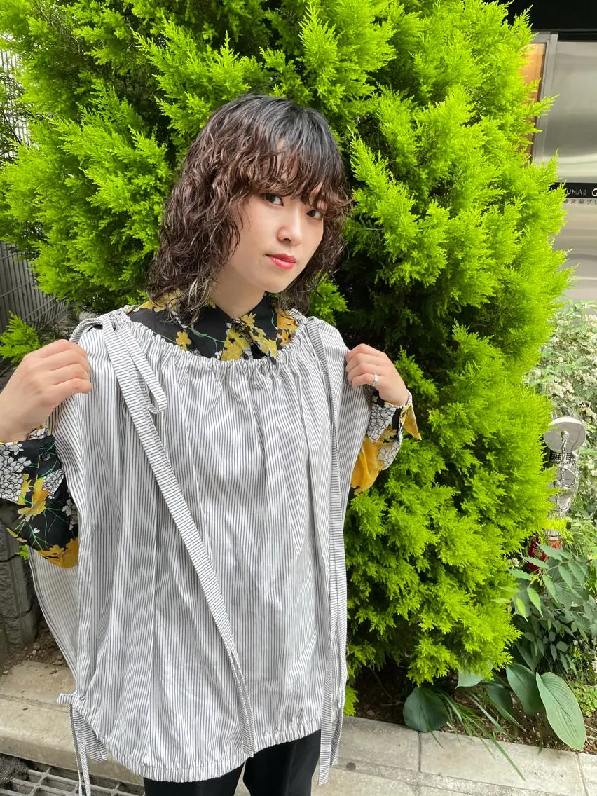 ミディアム パーマ ミディアムパーマ くせ毛 ウルフカット カット パーマ パーマ美容師🌈中村 絢美のヘアスタイル
