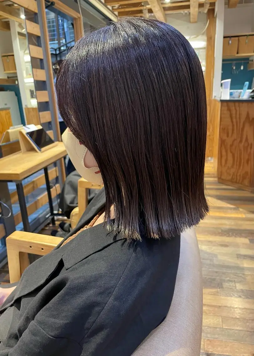 ミディアム カラー カット ヘアカラー トリートメント あずまぐち めぐみのヘアスタイル