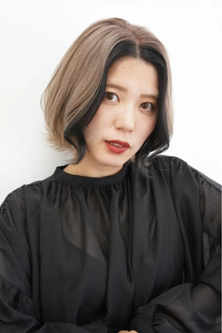 ミディアム カラー ミストバング  フェイスフレーミング YURAGI🤍 SAEのヘアスタイル