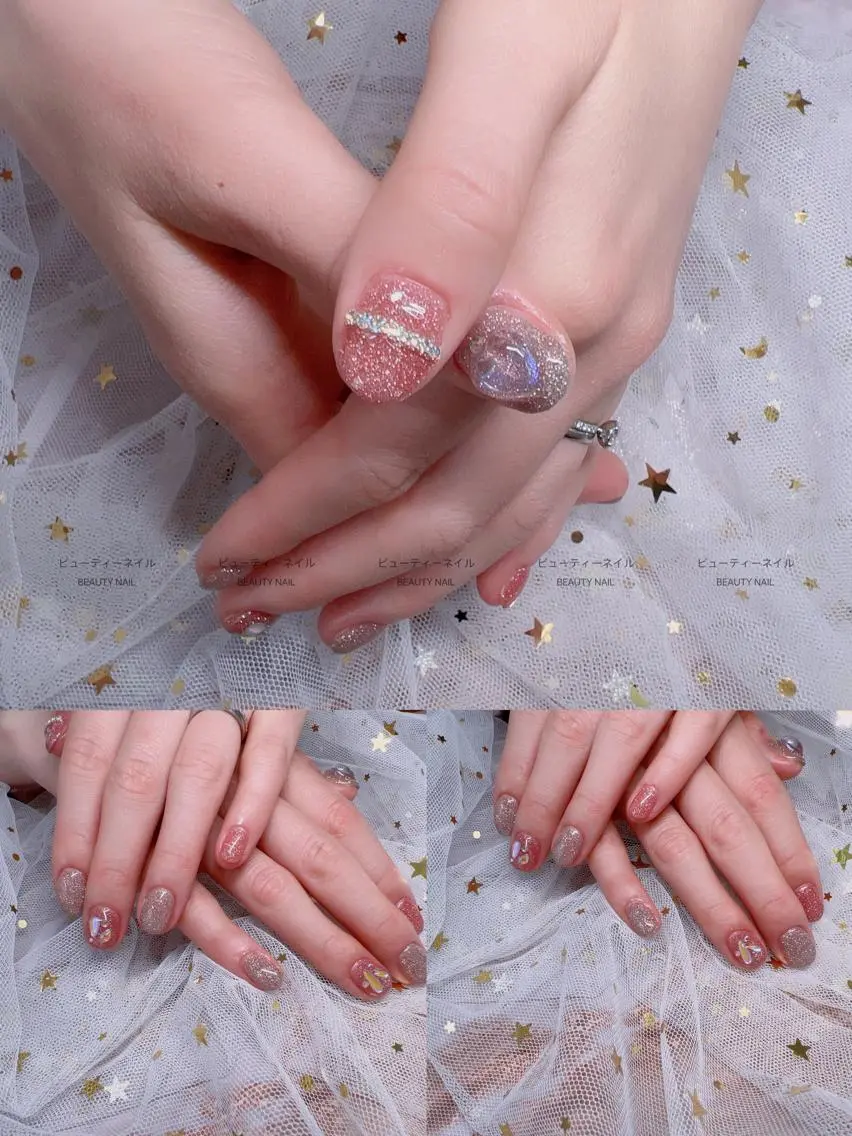 ネイル 長さ出し ジェルネイル Moonstone Salonのネイルデザイン