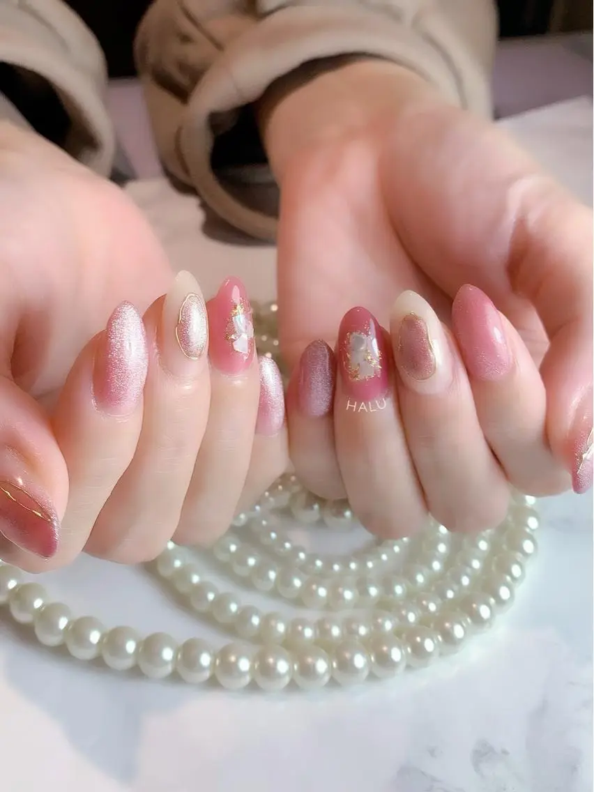 ネイル ピンク 春ネイル HALU ハルのネイルデザイン