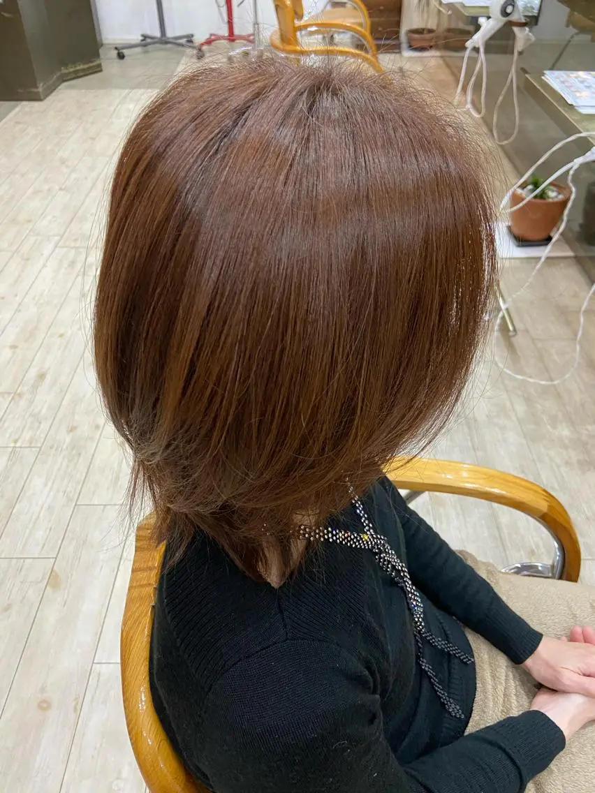 ミディアム カラー ブラウンカラー ナチュラルブラウン 三浦 琴乃のヘアスタイル