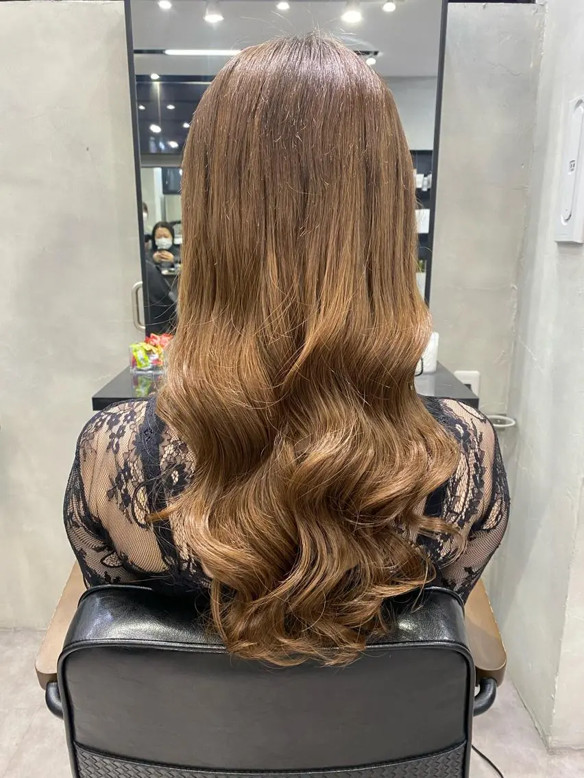 ロング カラー ヘアアレンジ ショートボブ 編み込みエクステ シールエクステ バレイヤージュ 透明感カラー FAAM Tsuneのヘアスタイル