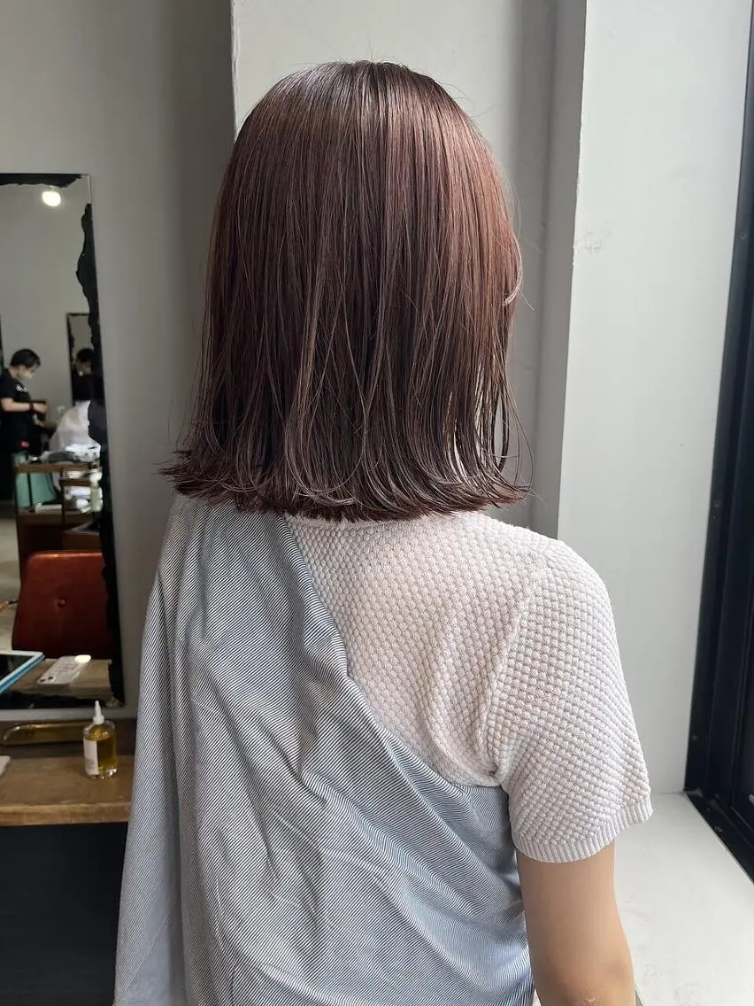 ミディアム カラー 透明感カラー loty _nanamiのヘアスタイル