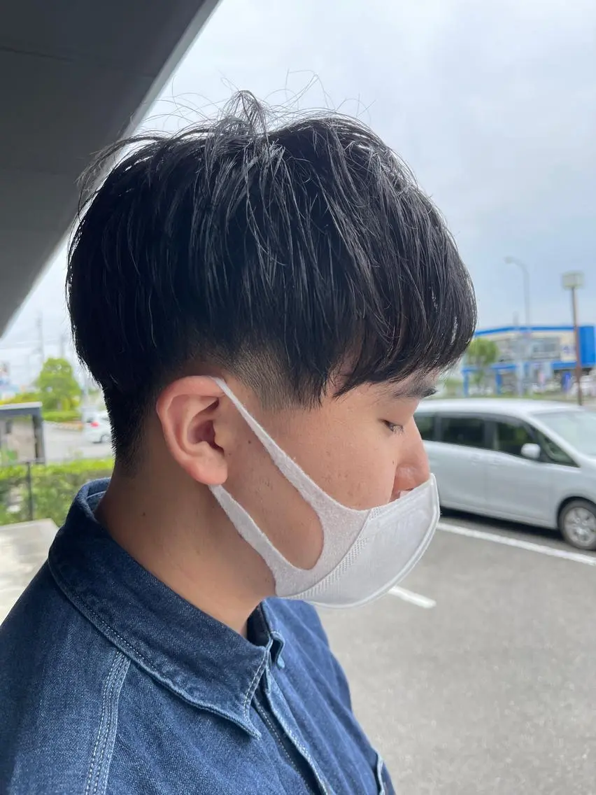 メンズ マッシュ ツーブロック カット 三好 達也のヘアスタイル