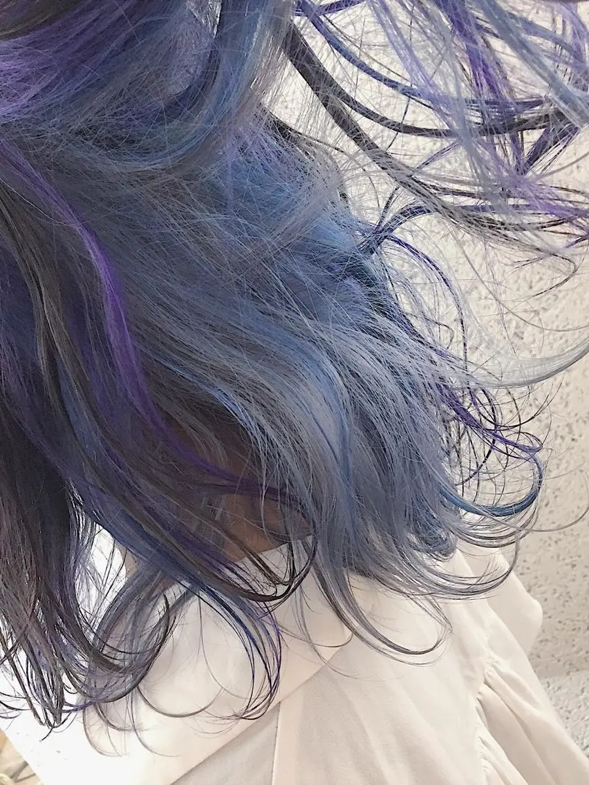 ミディアム カラー パーマ ヘアアレンジ アディクシーカラー アッシュ バレイヤージュ ベージュカラー ブリーチ ✨ハイクオリティ✨ 山本香也のヘアスタイル