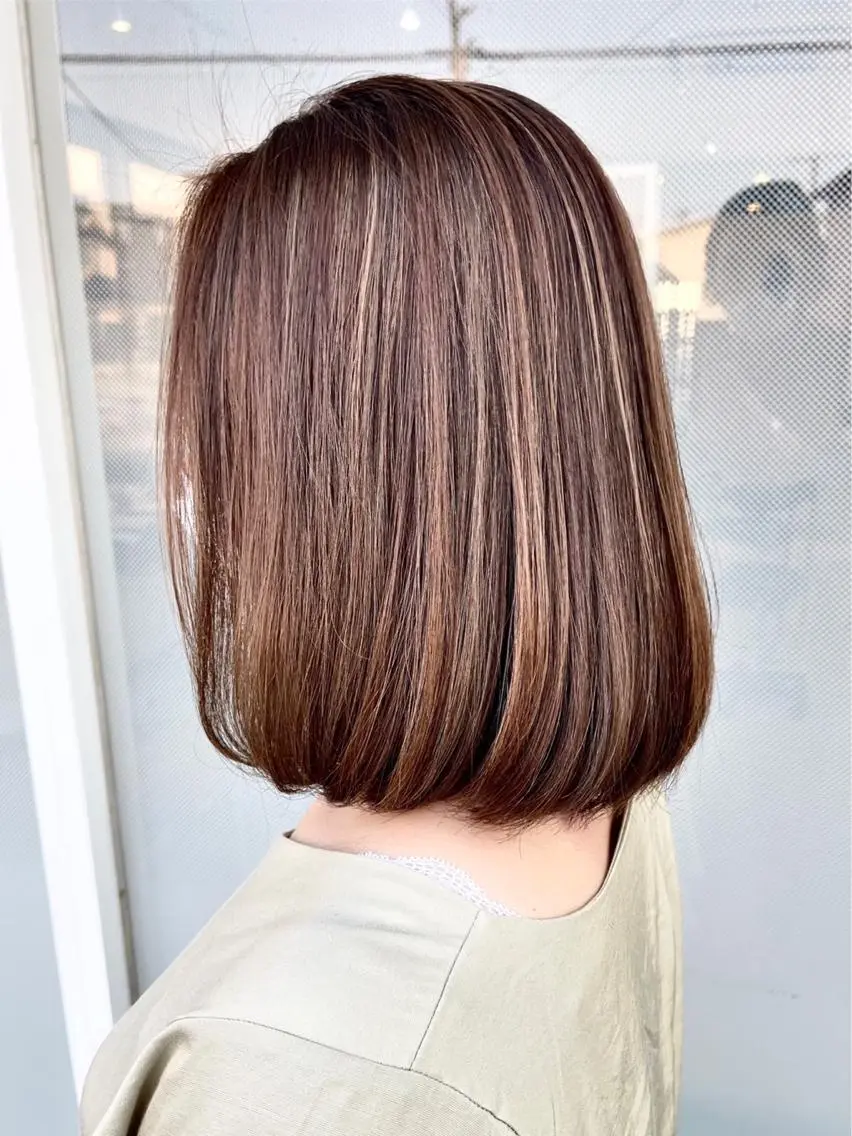 セミロング カット ヘアカラー トリートメント 🍭透明感カラー 志賀拓海🍬🌈のヘアスタイル