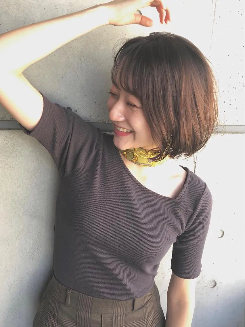 ショート カラー パーマ 🍊千葉 未来🍊店長のヘアスタイル
